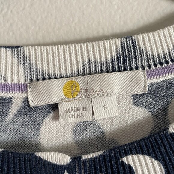 Boden Navy and White Floral Cardigan - Picture 8 of 10